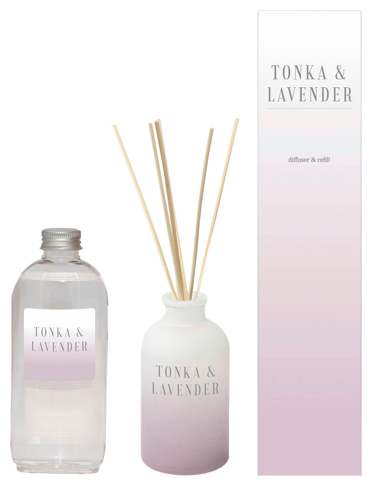 Diffuser Essential in Flieder ca. 200ml - Flieder, Glas/Wellpappe (5,5/10,5cm) - Premium Living