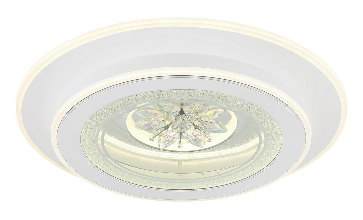 Led Stropna Svjetiljka Boja Kroma - bijela/prozirno, Konvencionalno, metal/plastika (46/6,5cm) - Globo