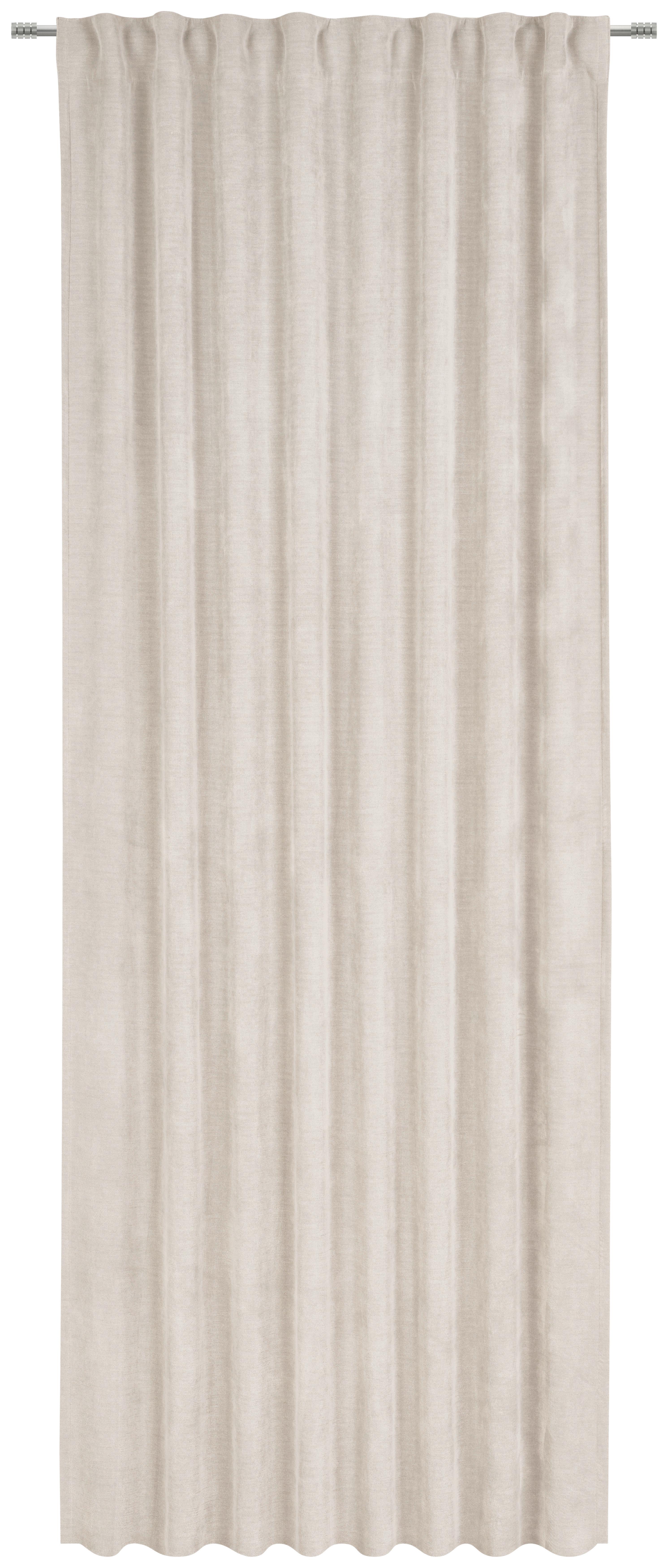ZASŁONA GOTOWA HERRING - taupe, Basics, tkanina (135/245cm) - Dieter Knoll