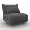 BÄDDFÅTÖLJ BELLA - mörkgrå/naturfärgad, Modern, metall/trä (85/76/84cm) - Bessagi Home