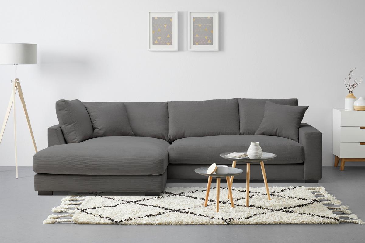 Colțar Pedro - antracit, Modern, textil (190/300cm) - Mömax