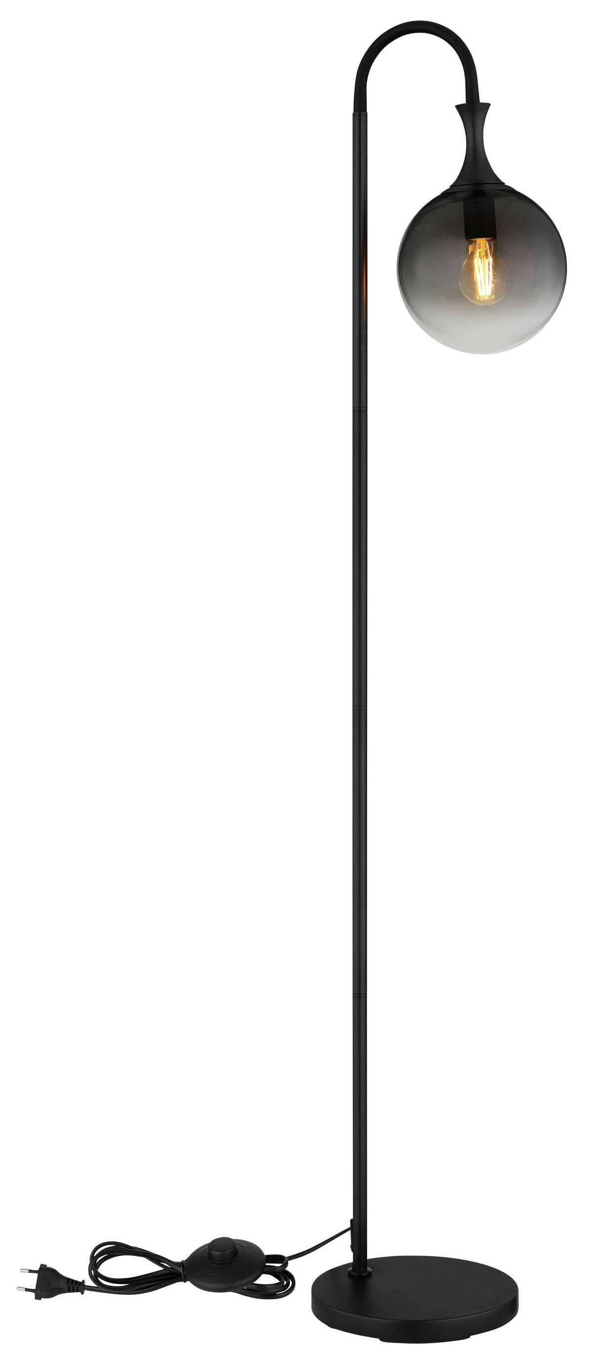 Podna Svjetiljka Dalton - siva/crna, Design, staklo/metal (29/25/152cm) - Globo