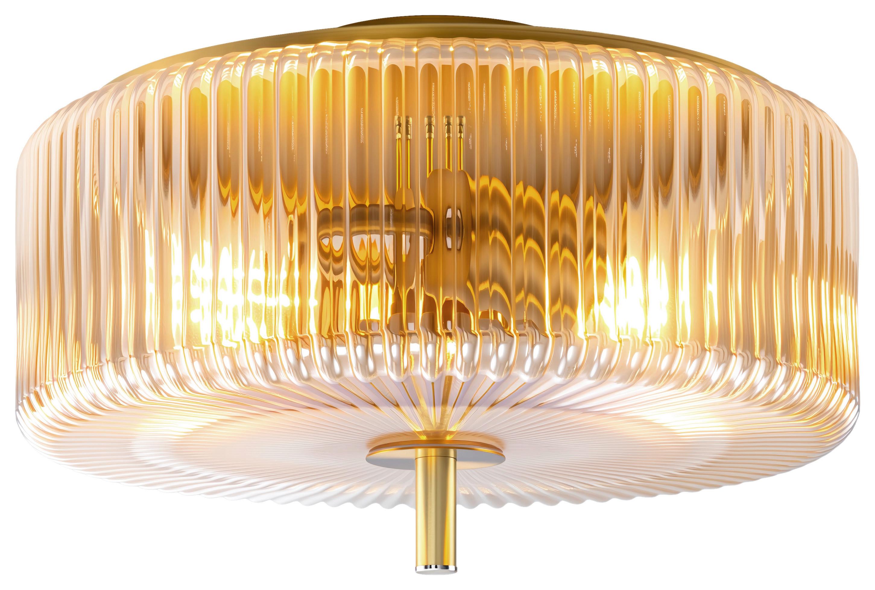 LAMPA SUFITOWA VALENTINA - kolor bursztynowy, Trend, metal/szkło (30/18cm) - Collett's Monde
