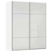 Omara Z Drsnimi Vrati Covalo, Bela - bela/barve aluminija, Konvencionalno, kovina/steklo (162/223/68cm) - Novel