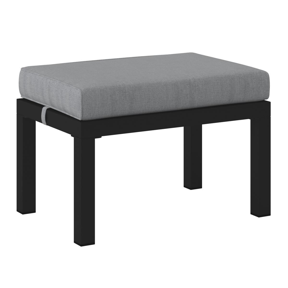 Dining-Loungeset Pergolina Grau Metall/Outdoorstoff - Dunkelgrau/Hellgrau, MODERN, Kunststoff/Textil (194/245cm) - Bessagi Garden