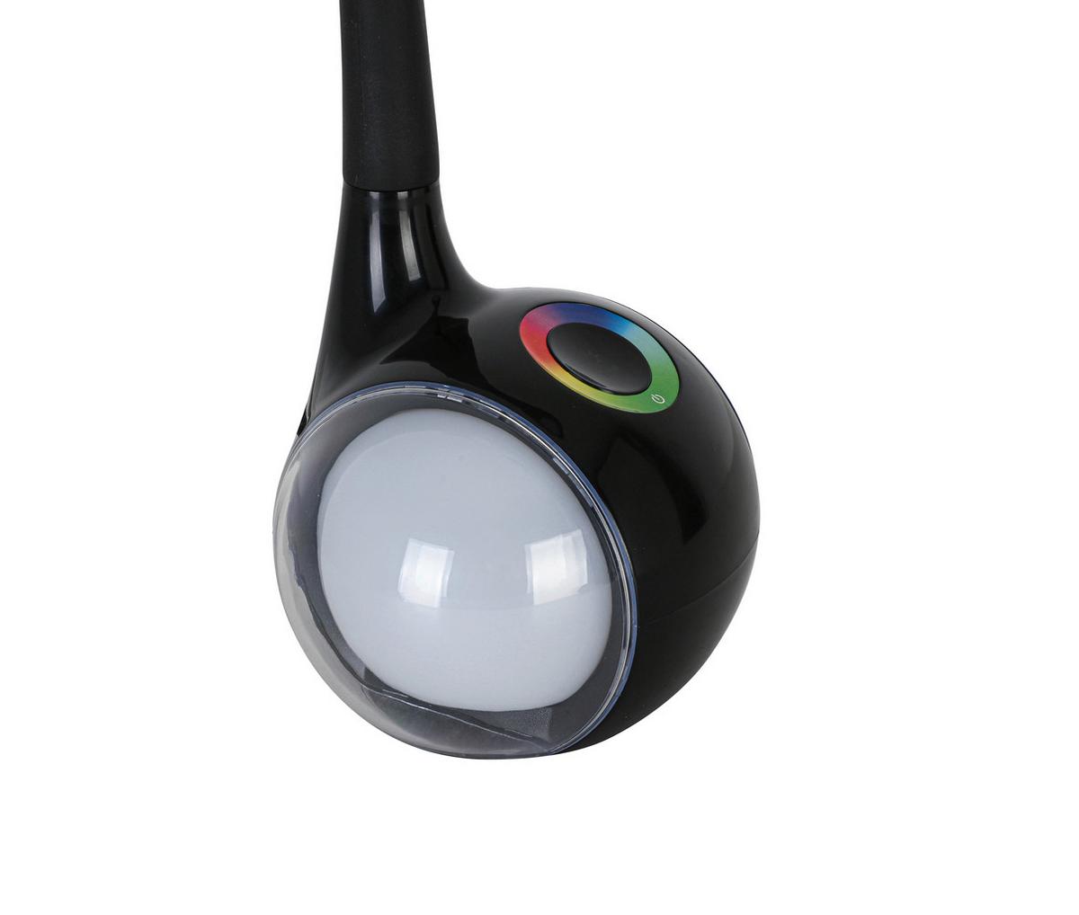 Lampă de birou cu LED Nihat - negru/transparent, Modern, plastic/metal (max 30/13,5/max 53cm) - Mömax