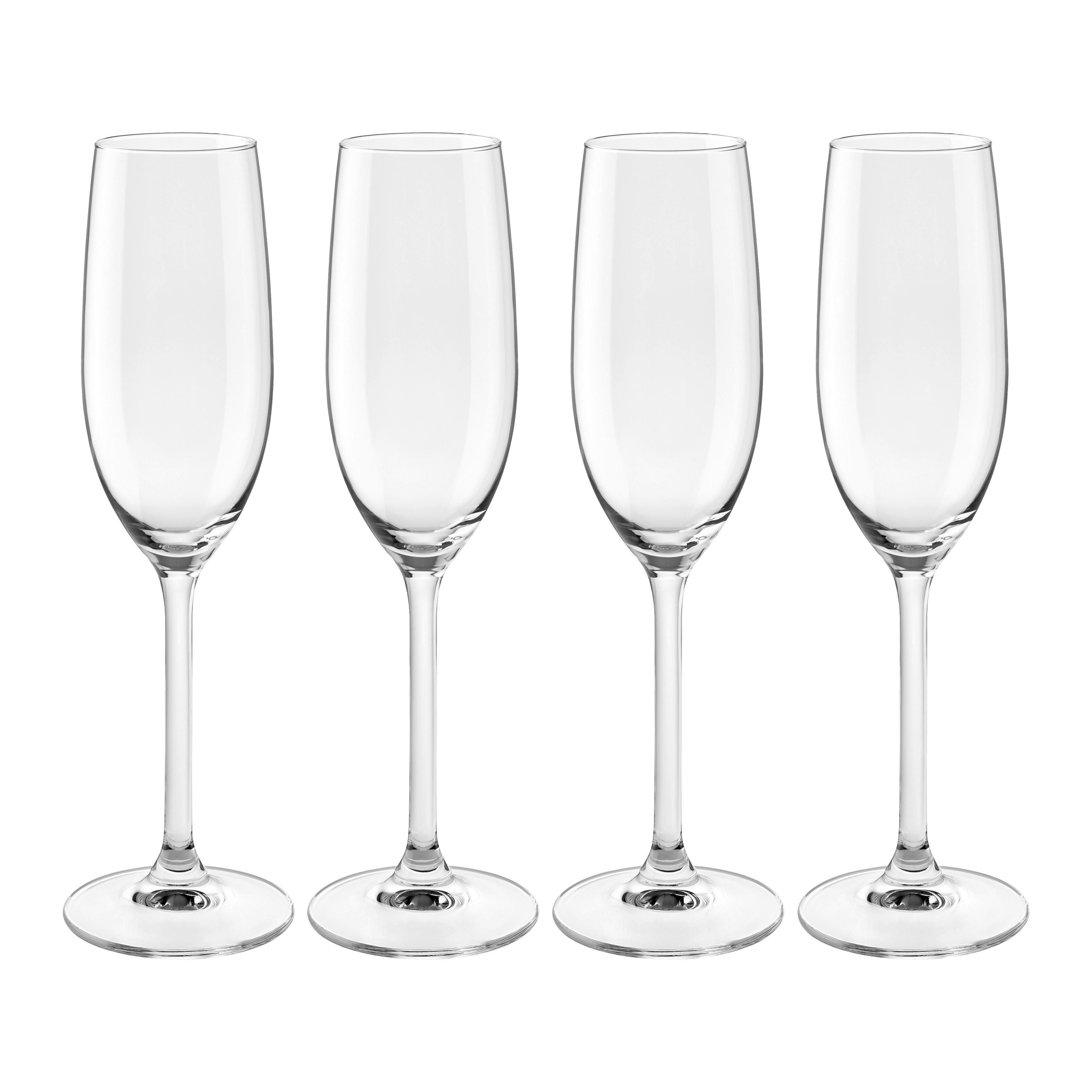 Pezsgőspohárkészlet Lars - Champagne - átlátszó, Modern, Üveg - Mömax
