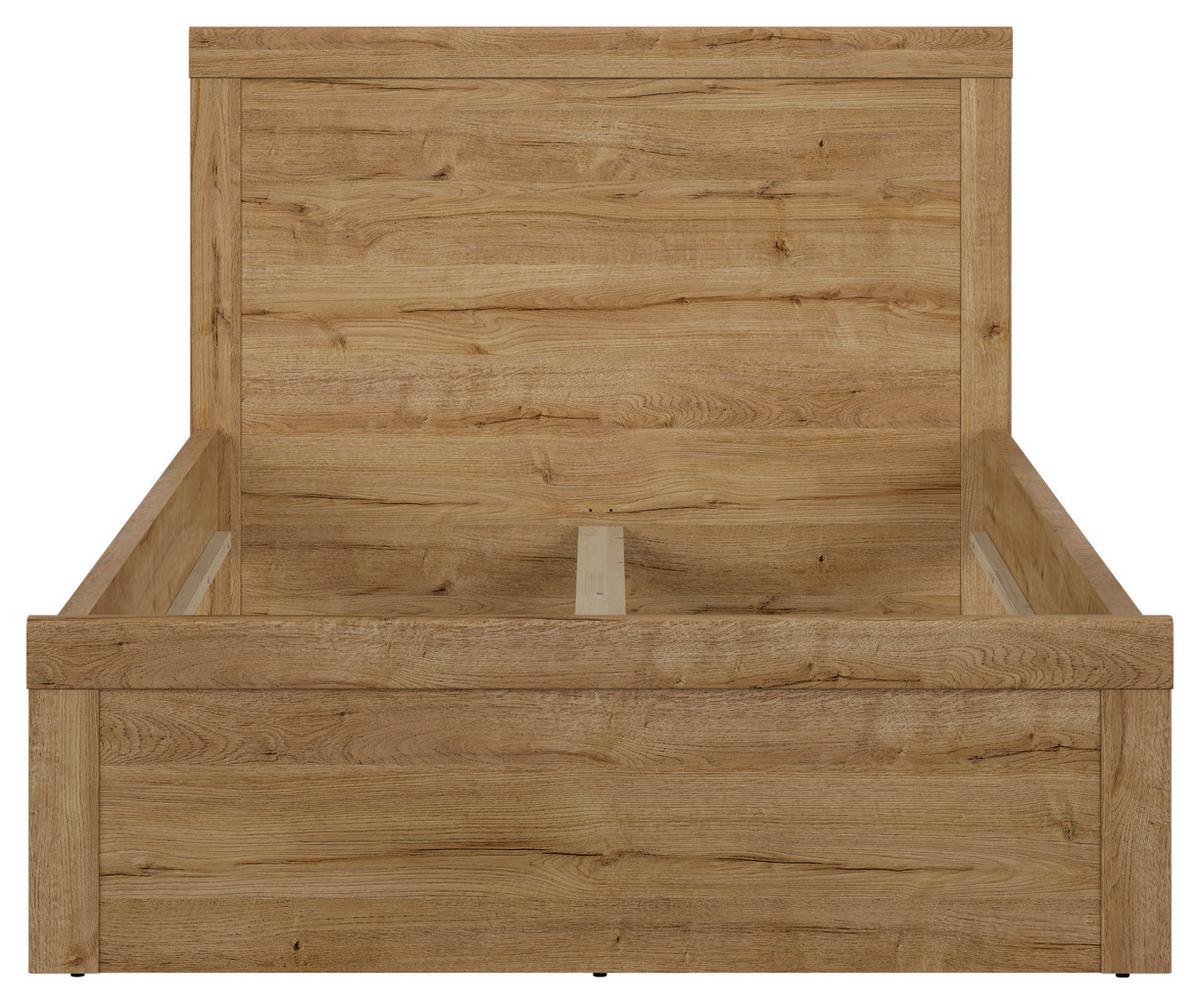 Bett Holten ca. 120x200 cm Eichefarben - Eichefarben/Schwarz, MODERN, Holzwerkstoff (120/200cm) - MID.YOU