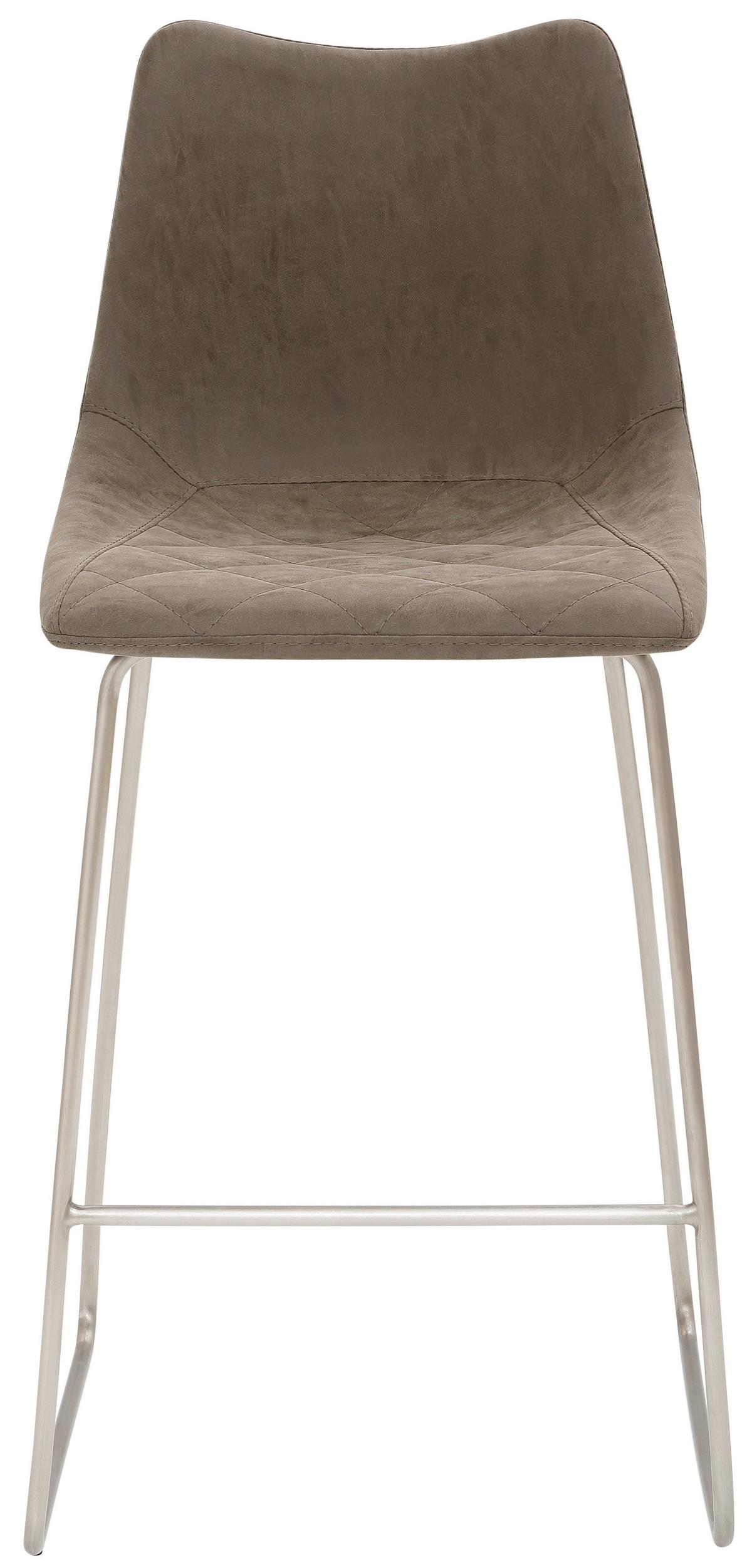 Barhocker My Solo ca. 49x100 cm Schlammfarben - Schlammfarben/Edelstahlfarben, KONVENTIONELL, Textil/Metall (49/99/51cm) - Livetastic