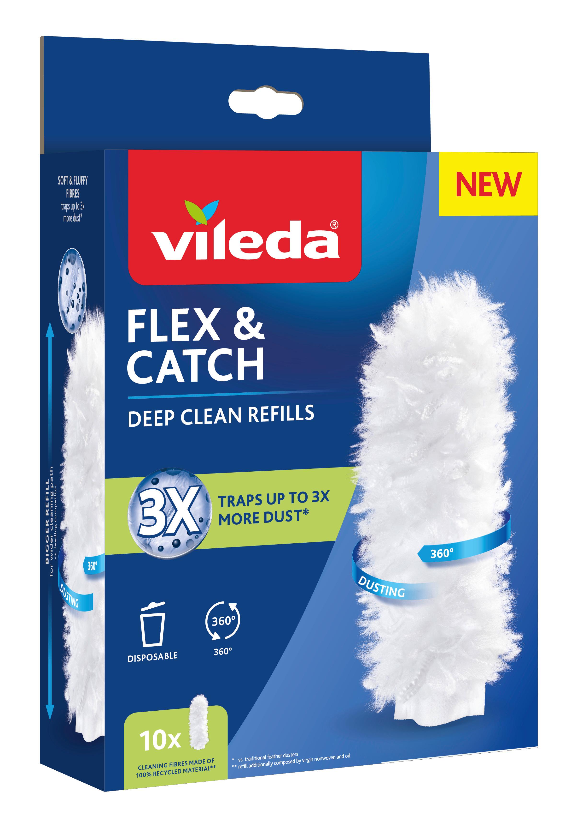 Ersatz-Staubpads Weiß, 10 Stück - Weiß, Basics, Naturmaterialien (18/6,5/27cm) - Vileda