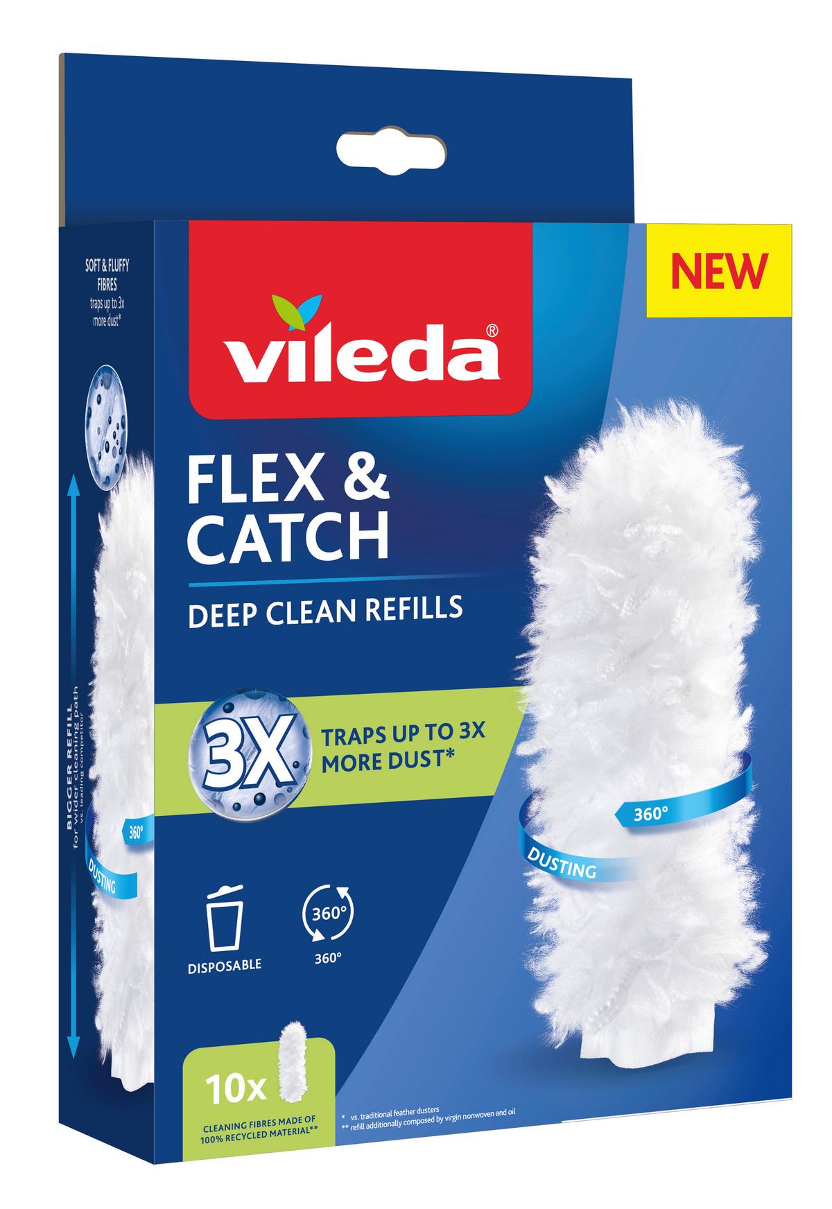 Ersatz-Staubpads Weiß, 10 Stück - Weiß, Basics, Naturmaterialien (18/6,5/27cm) - Vileda