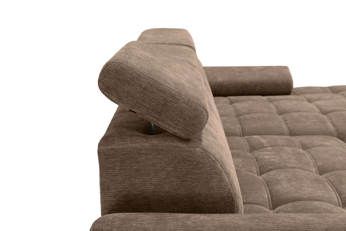 Kutna Garnitura Vegas - smeđa/crna, Design, drvo/tekstil (294/173cm) - Modern Living