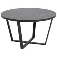 Măsuță de cafea AMBLE - negru, Design, metal/material pe bază de lemn (77/77/44cm) - Modern Living