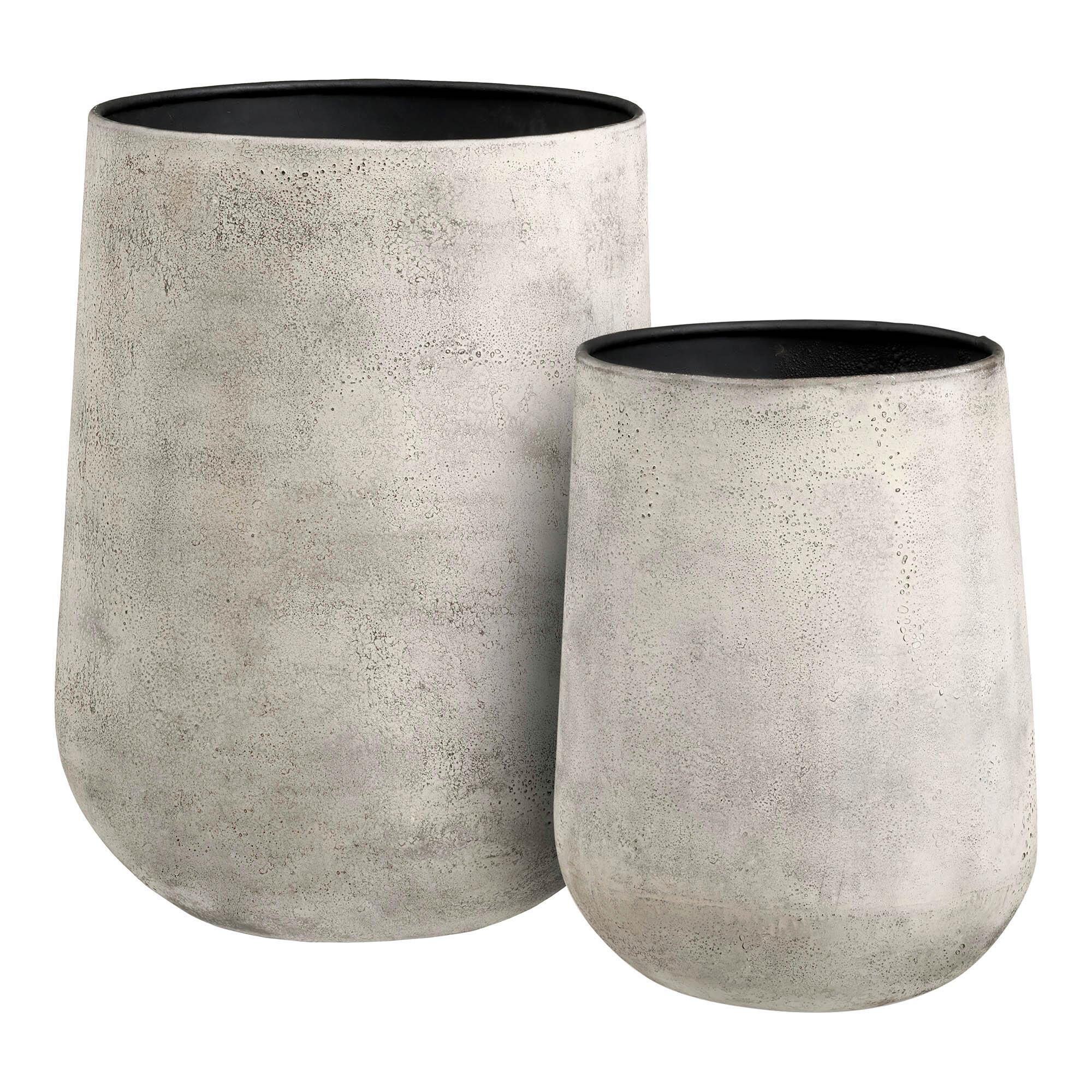 Bodenvase Hou Decorative Pot Set Greige - Greige, Basics, Metall (30/35/38,5/48cm)