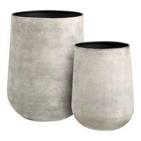 Bodenvase Hou Decorative Pot Set Greige - Greige, Basics, Metall (30/35/38,5/48cm)