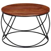 COUCHTISCH WL6.171 - Sheeshamfarben/Schwarz, KONVENTIONELL, Holz/Metall (60/60/40cm) - MID.YOU