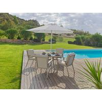 Vrtna Garnitura Sandra -Int-, Peščene Barve, 5-Delno - peščene barve, Basics, kovina/steklo - Mömax