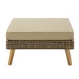 Outdoorsitzbank Vittorio inkl. Auflage - Braun/Akaziefarben, MODERN, Holz/Kunststoff (82/40/82cm) - MÖMAX modern living