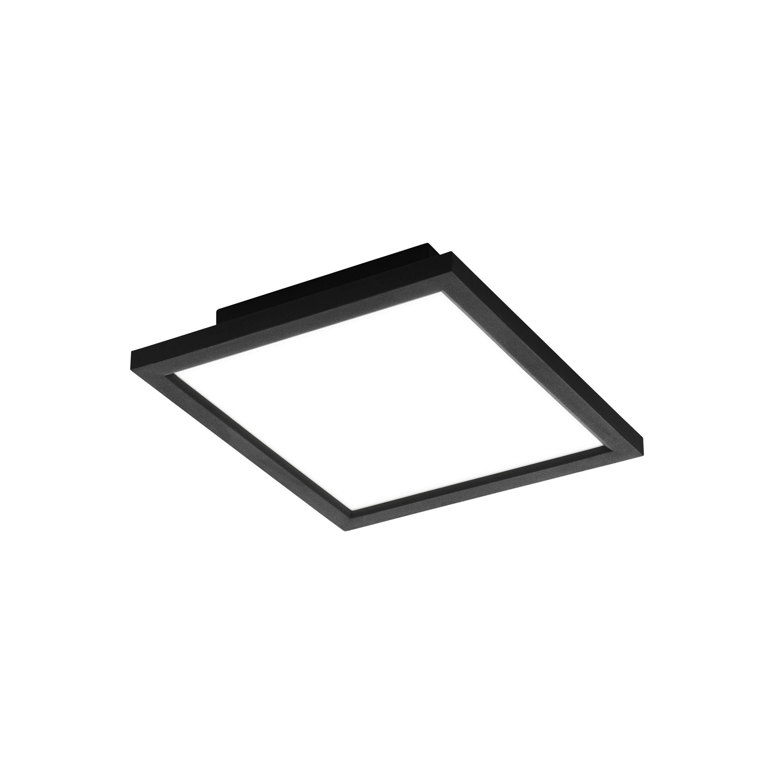Deckenleuchte Schwarz max. 15,3 Watt - Schwarz, Basics, Metall (30/30/5cm) - Eglo