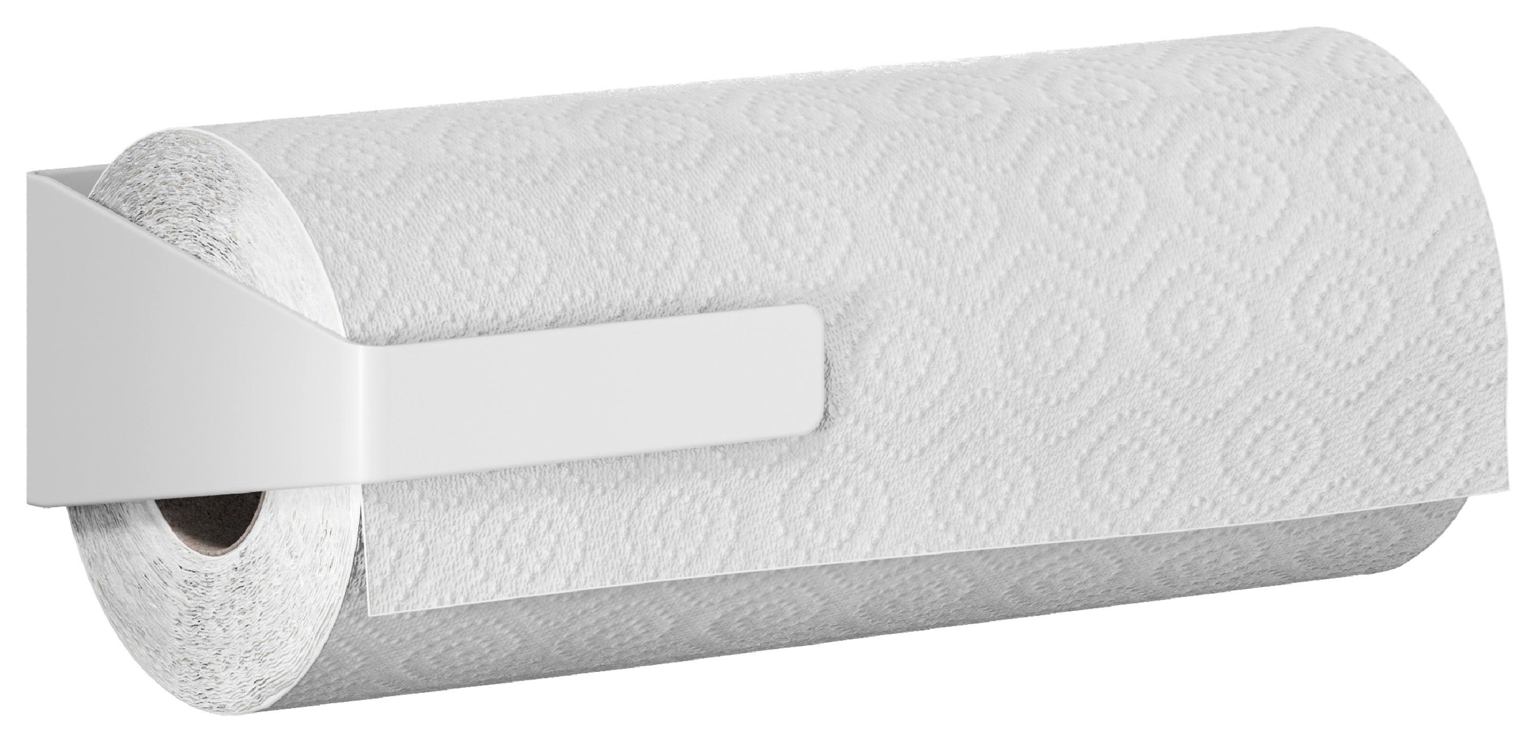 UCHWYT NA RĘCZNIK PAPIEROWY KITCHEN - biały, Basics, tworzywo sztuczne/metal (26,5/6/13,5cm) - Tesa