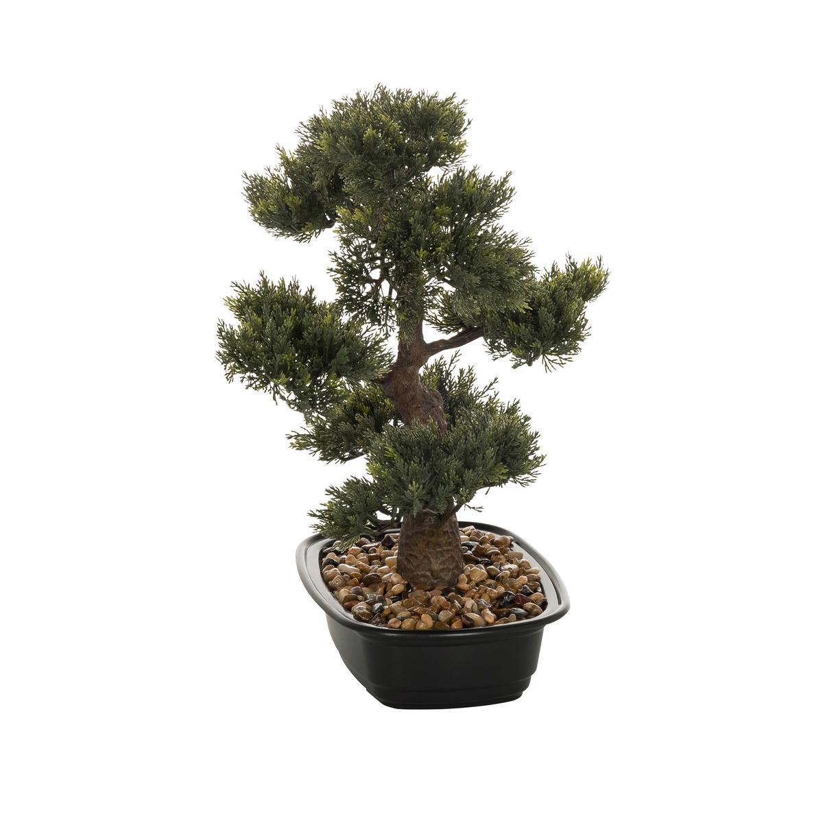 Umetna Rastlina Bonsai - črna/zelena, Basics, umetna masa (38/44/20cm) - MID.YOU