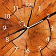 Wanduhr Annual Rings, ca. 30x30x3,5cm - Naturfarben, KONVENTIONELL, Glas/Metall (30/30/3,5cm)