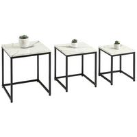 STOLIKI WSUWANE POD SIEBIE TORANO -TREND- - czarny/biały, Trend, materiał drewnopochodny/metal - MID.YOU