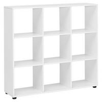 Regal Zara - črna/bela, Konvencionalno, umetna masa/leseni material (108/104/29cm) - MID.YOU