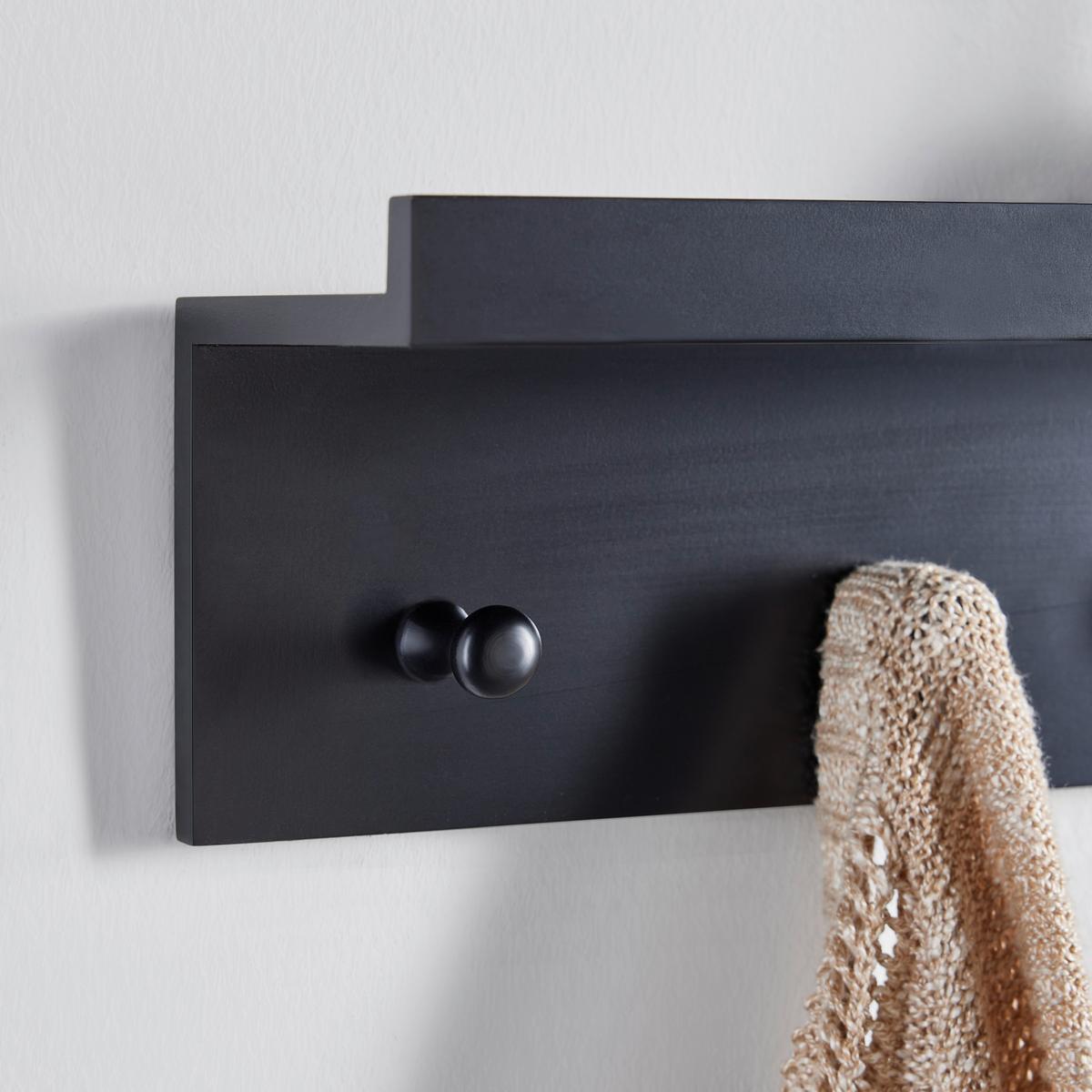 WIESZAK ŚCIENNY BENNY -SB- - czarny, Modern, materiał drewnopochodny (40/12/10cm) - Mömax