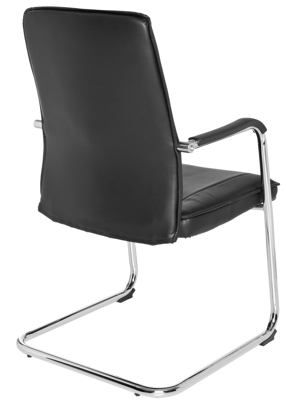 Konferenčni Stol Tila V, Črna - barve kroma/črna, Moderno, kovina/umetna masa (56/97/46cm) - MID.YOU