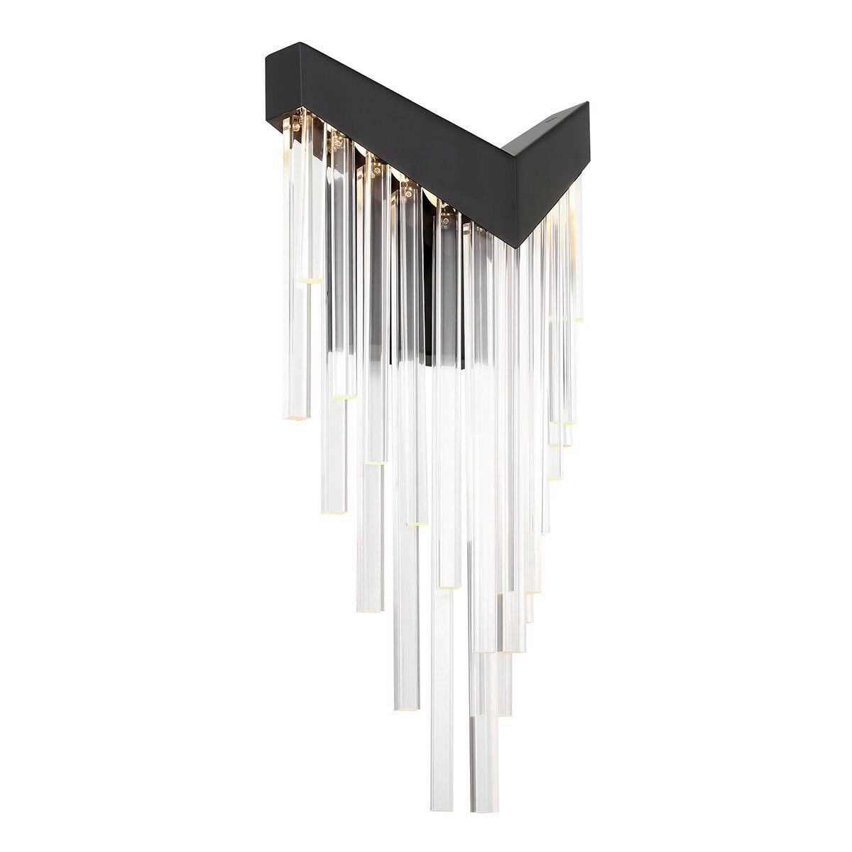 LED Falilámpa Qn-Vivien-1w-Bk - fekete, Design, műanyag/fém (50,8/25,7/12,8cm) - Elstead Lighting