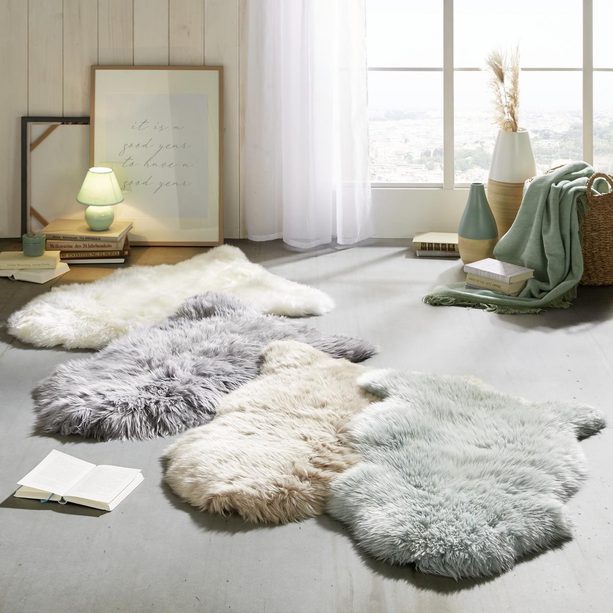 Schaffell Jenny in Weiss ca.90x60cm - Weiss, Fell (60/90-105cm) - Modern Living