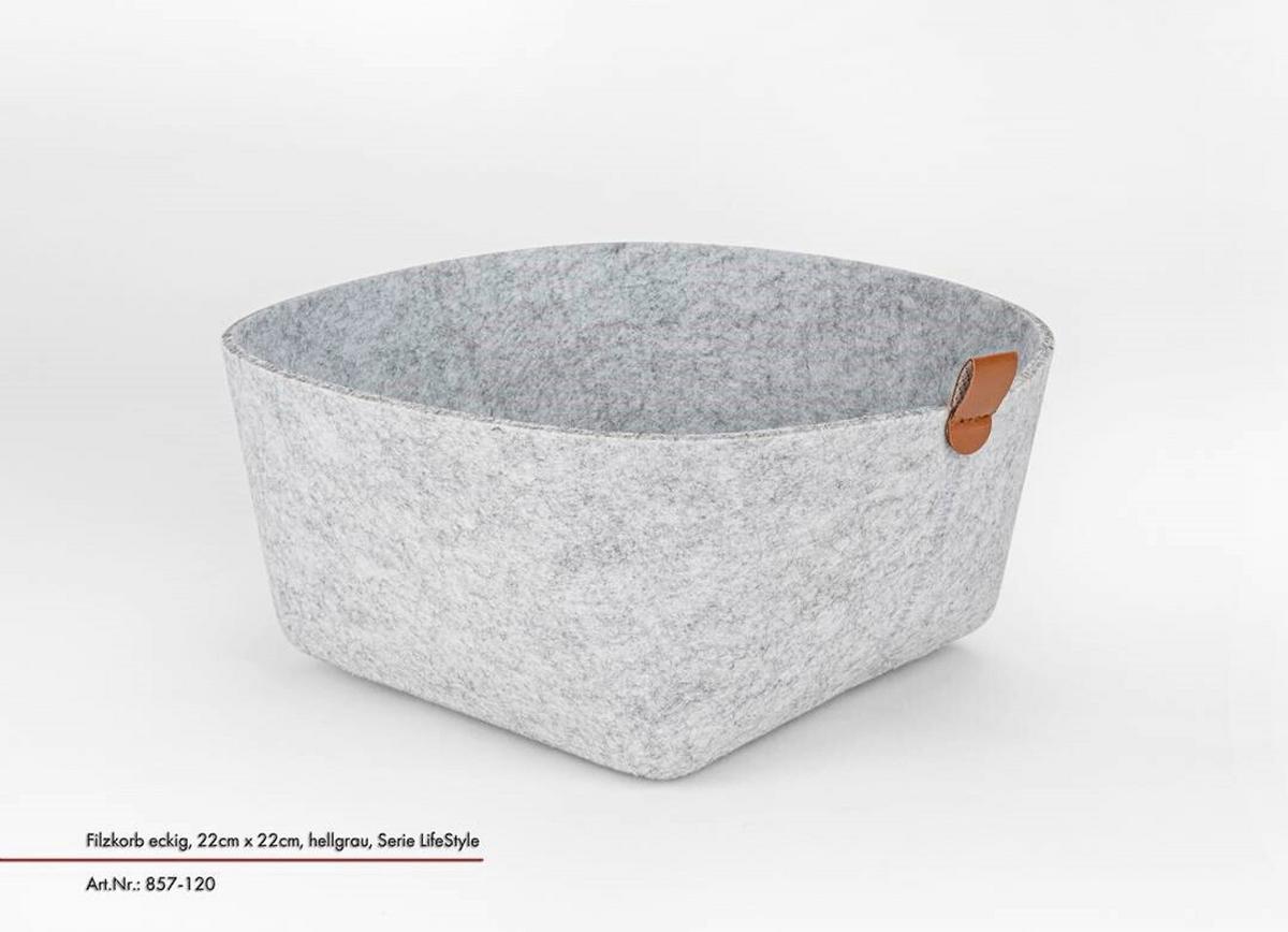 KOSZ UNIWERSALNY 857-120 - jasnoszary, Basics, tkanina (22/22/12cm) - Justinus
