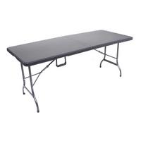 Gartenklapptisch Ventana ca. 180x75 cm Schwarz - Schwarz, Basics, Kunststoff/Metall (180/75/72cm) - Gardenson