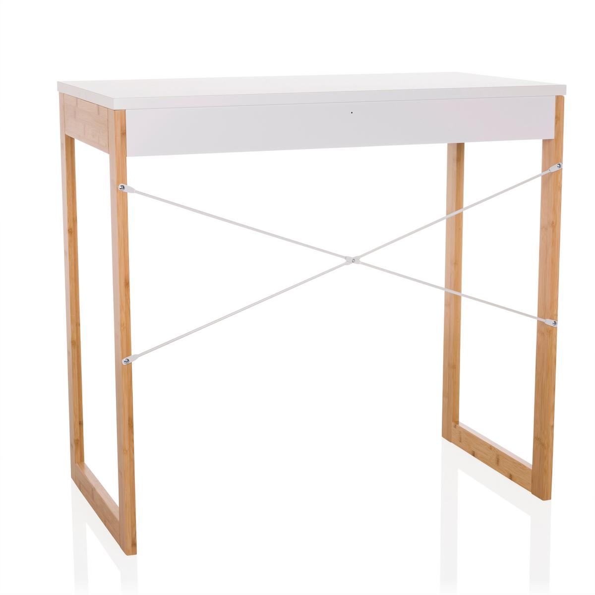 Pisalna Miza Tarolo, Bela - bela, Moderno, leseni material/les (80/75/42cm) - MID.YOU