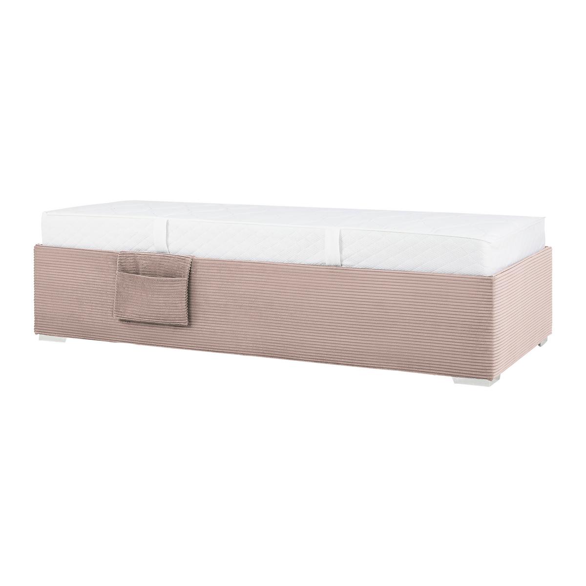 Bett Remi Pink ca. 90x200cm - Chromfarben/Pink, KONVENTIONELL, Holz/Kunststoff (90/200cm) - Mömax