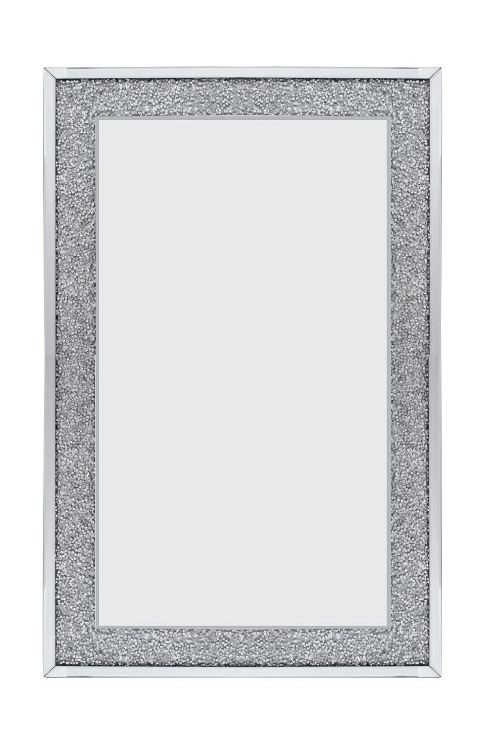 Fali Tükör Diamant - ezüst/átlátszó, Lifestyle, műanyag/faalapú anyag (80/120/2,2cm) - Mömax