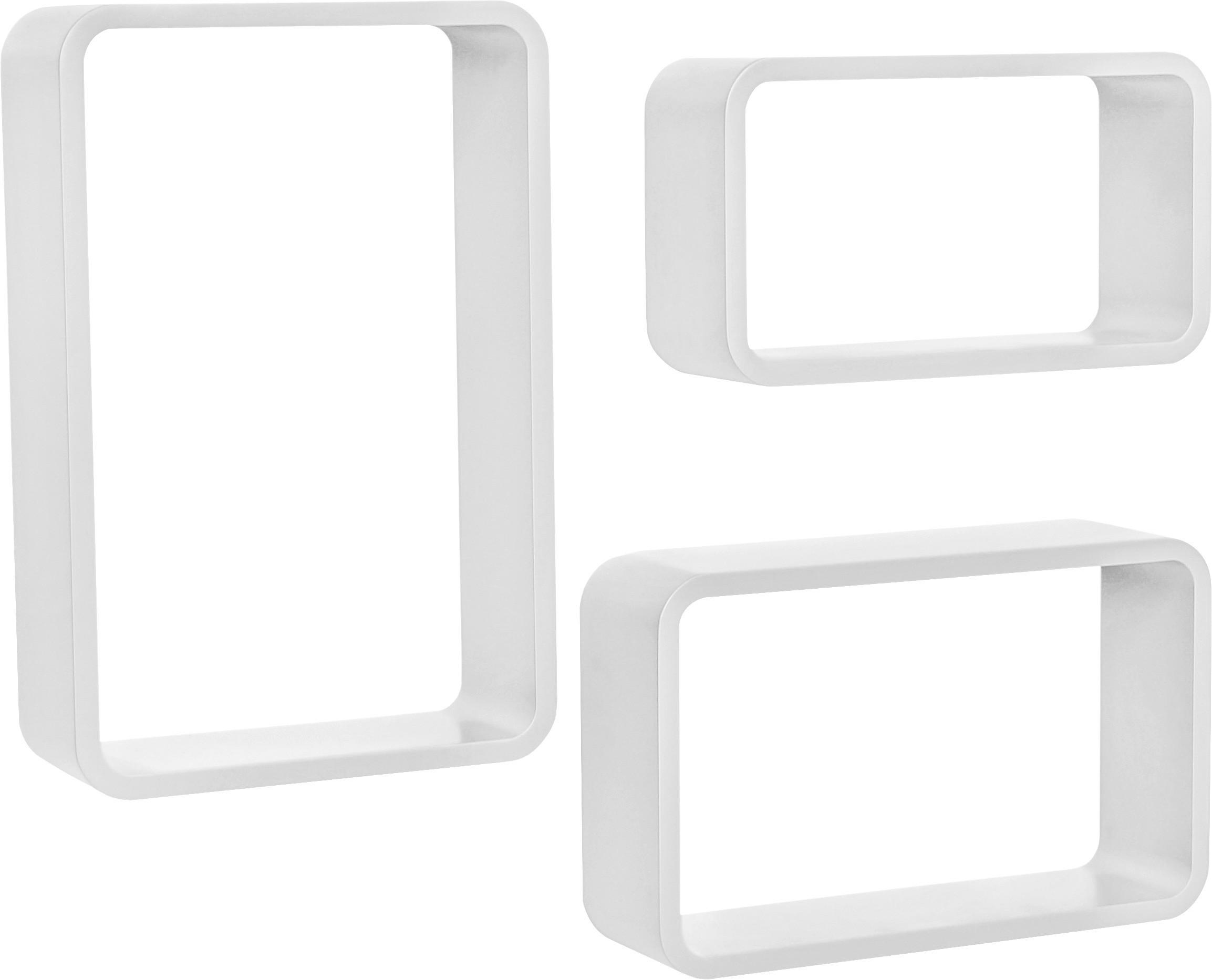Stenski Regal Sven - bela, Moderno, leseni material (30/40/35/45/25/20/11cm) - Mömax