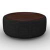 TABLE BASSE KIRA - noir, MODERN, textile/bois (86/86/43cm) - Bessagi Home