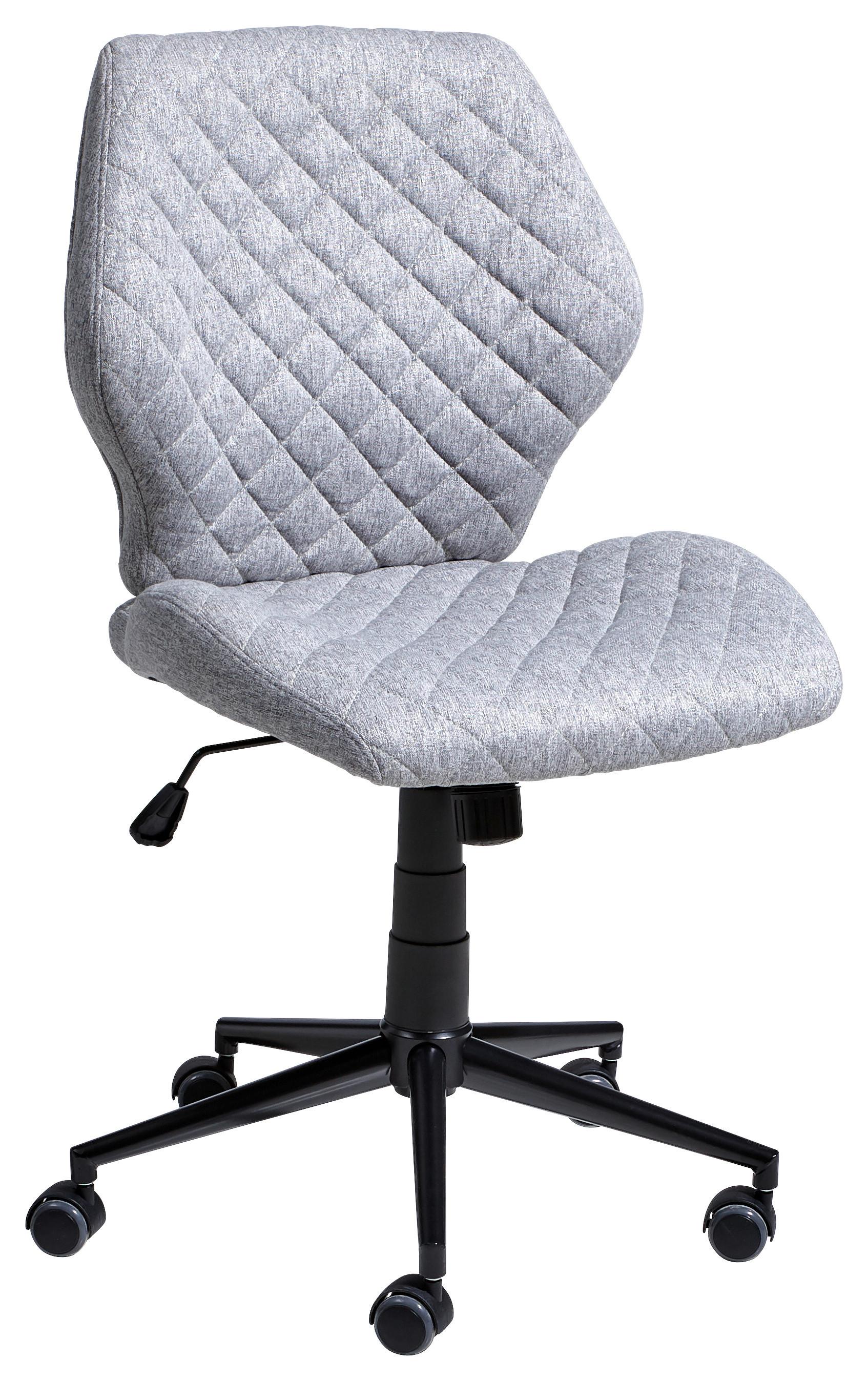 KRZESŁO OBROTOWE MIA - jasnoszary/czarny, Modern, tworzywo sztuczne/metal (51/90-98/51cm) - Carryhome