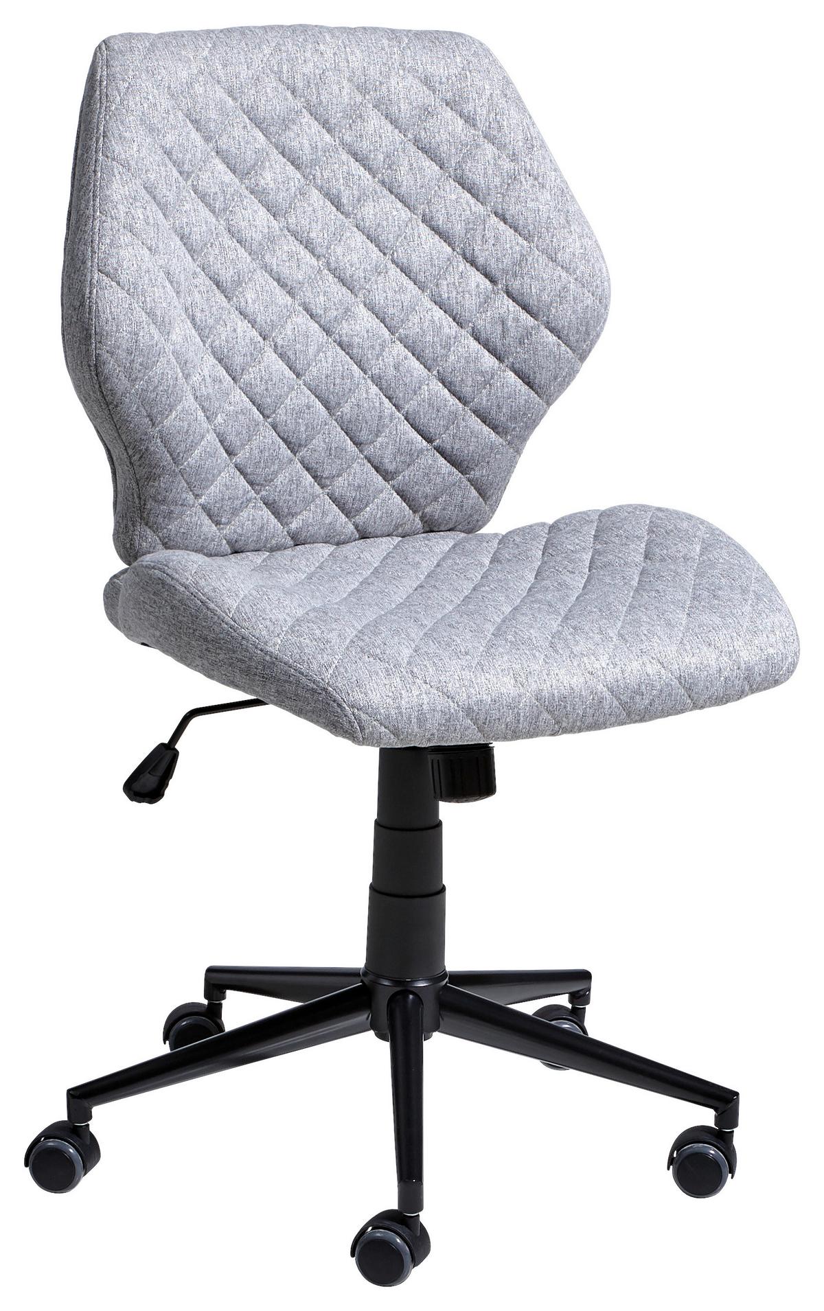 KRZESŁO OBROTOWE MIA - jasnoszary/czarny, Modern, tworzywo sztuczne/metal (51/90-98/51cm) - Carryhome