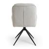 STOL MED ARMSTÖD NALANI - mörkgrå/greige, Modern, metall/textil (58/90/65,5cm) - Bessagi Home