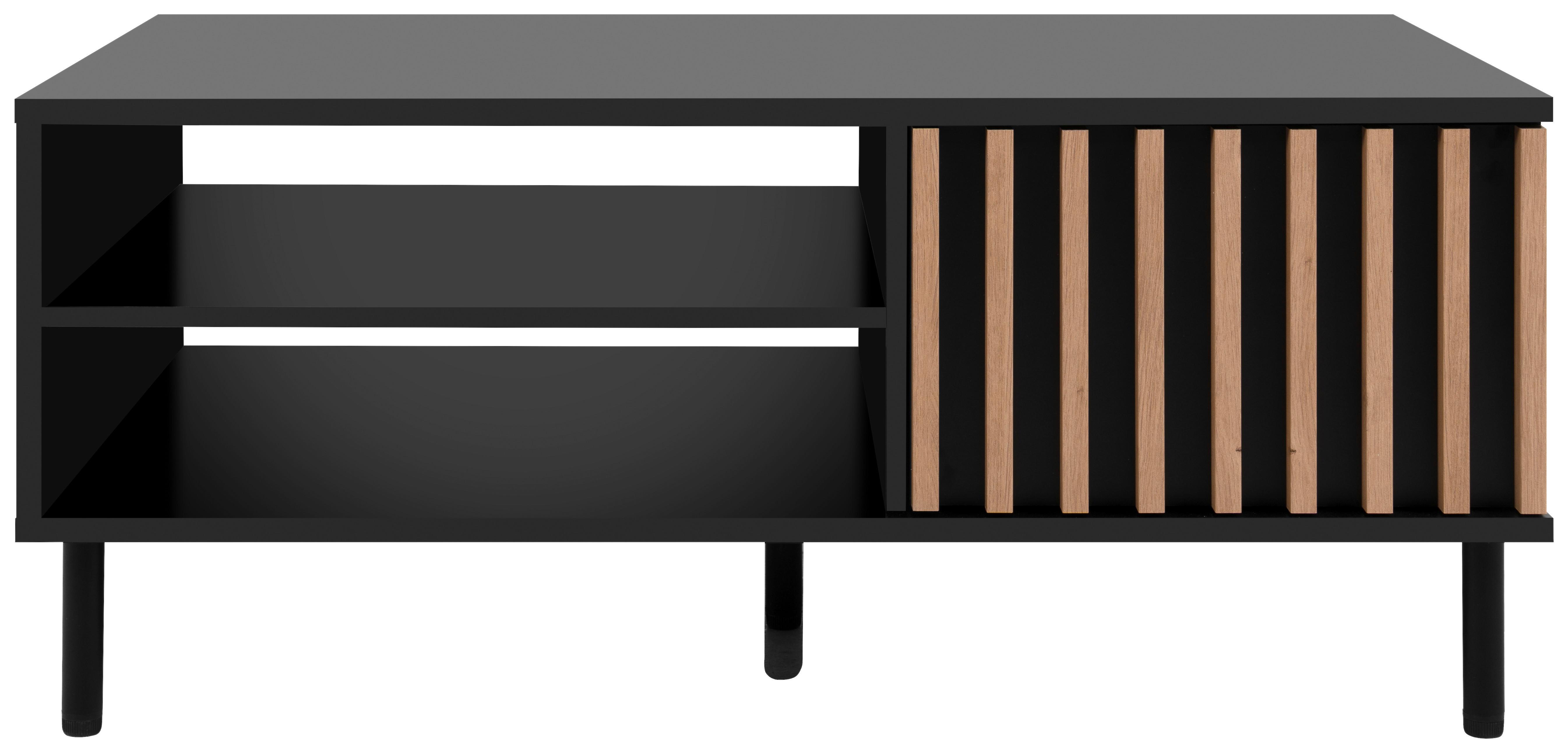 STOLIK KAWOWY MONZA - czarny/dąb artisan, Design, materiał drewnopochodny/metal (110,5/67/47cm) - Livetastic