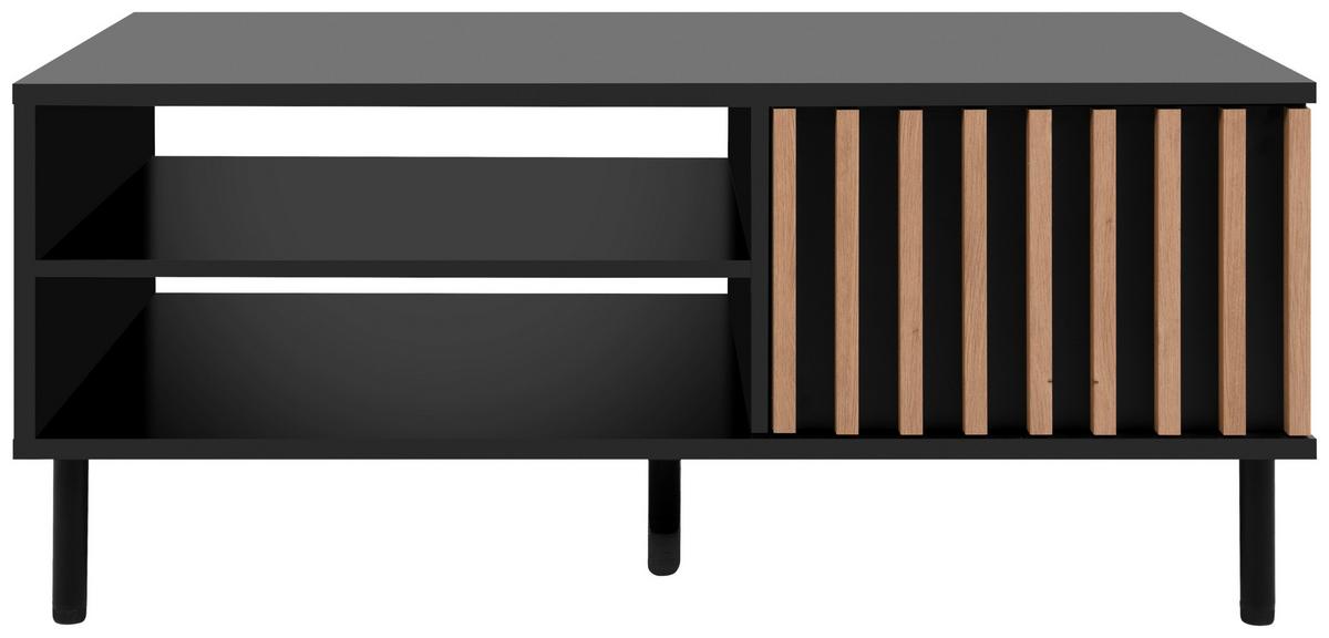 STOLIK KAWOWY MONZA - czarny/dąb artisan, Design, materiał drewnopochodny/metal (110,5/67/47cm) - Livetastic