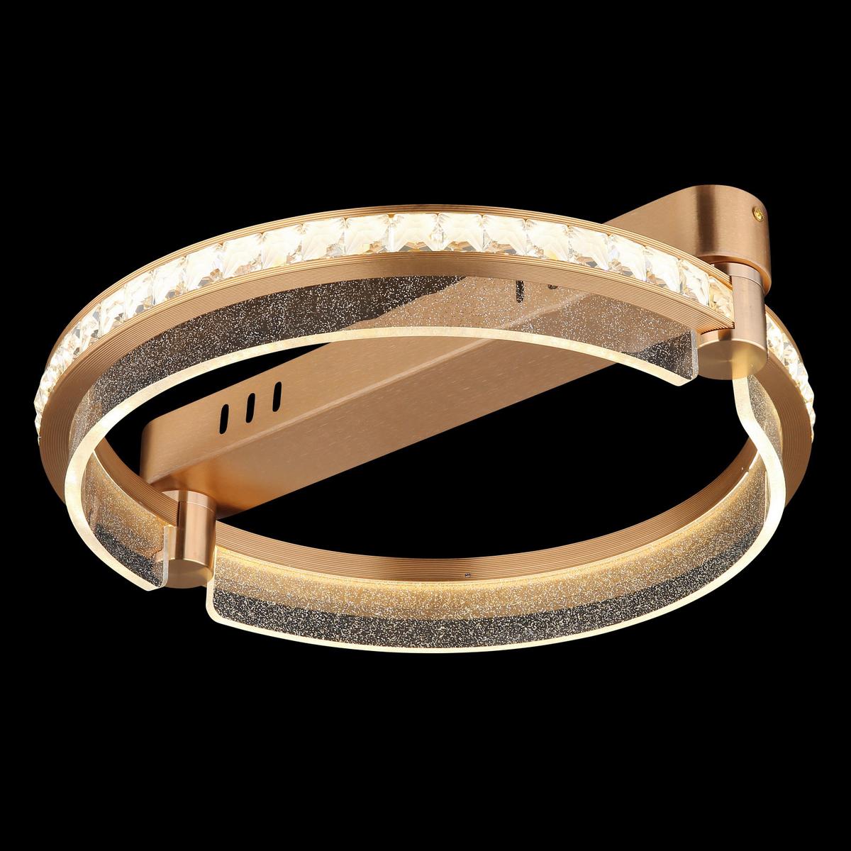 LED-DECKENLEUCHTE 67196-36 BLONDIE - Goldfarben, Design, Kunststoff/Metall (40/100cm) - Globo