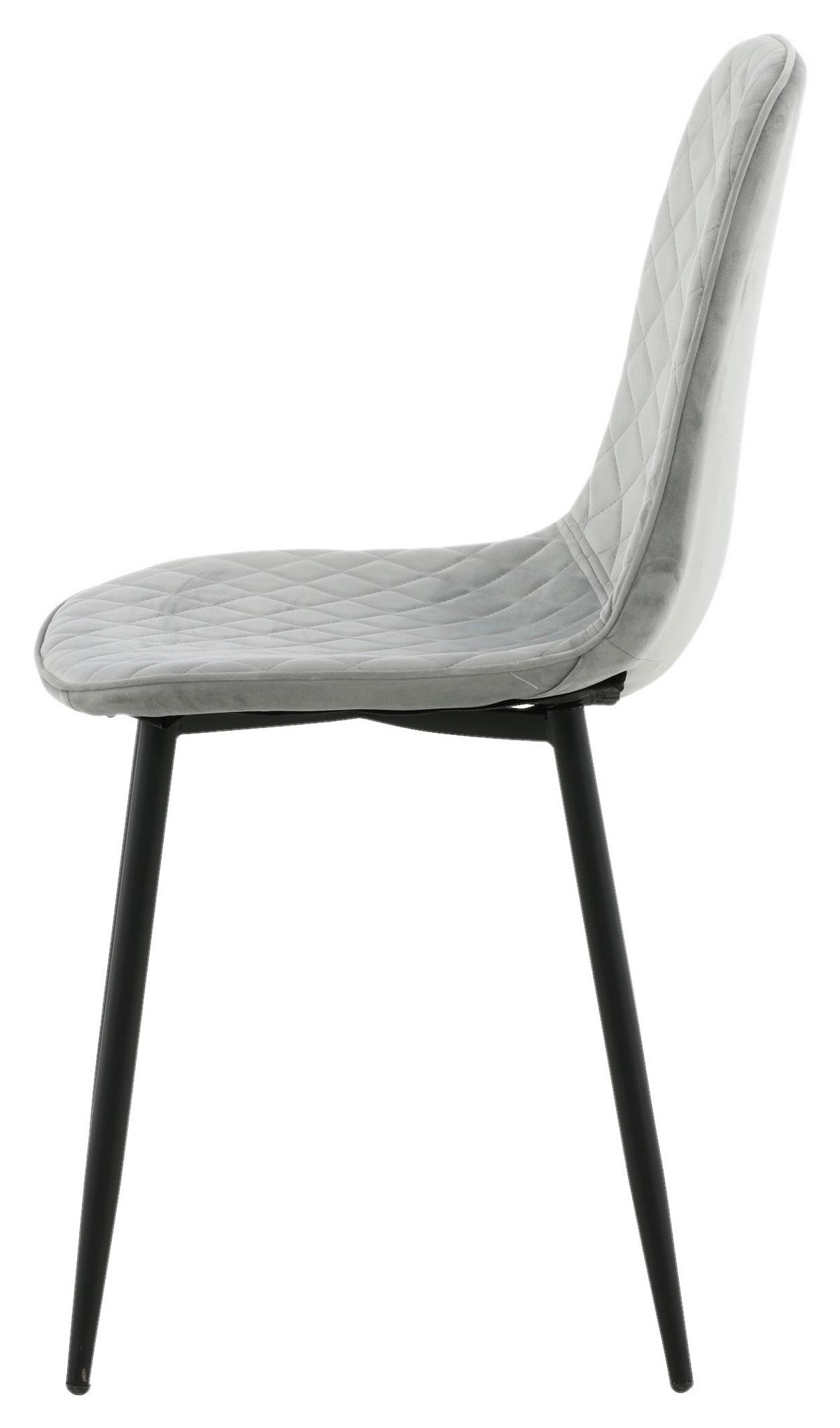 STUHL-SET POLAR - Schwarz/Grau, Design, Textil/Metall (44/86/52cm) - Livetastic