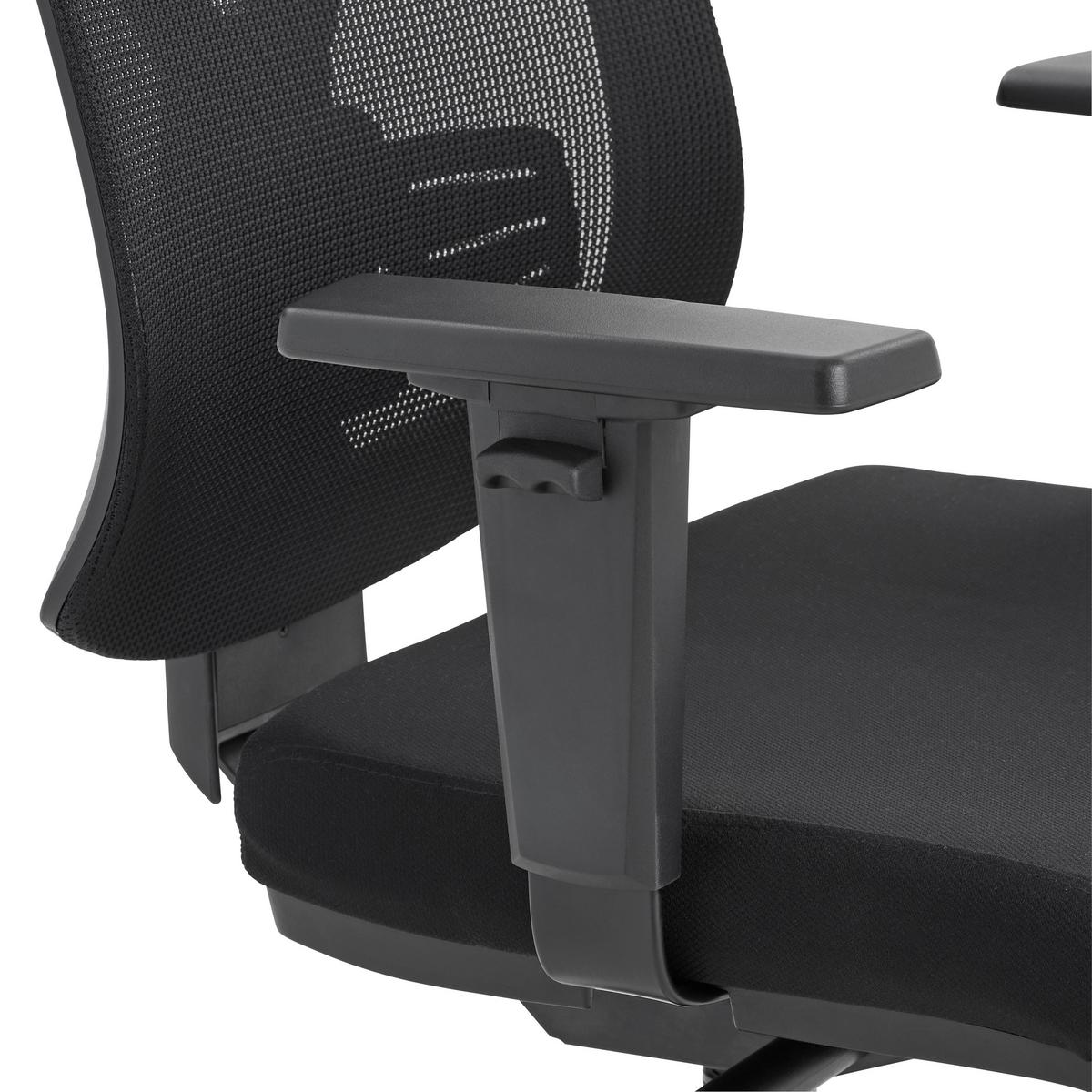 KRZESŁO OBROTOWE RYAN    -NOVEL- - czarny, Konventionell, tworzywo sztuczne/tkanina (62/119-129/65cm) - Novel