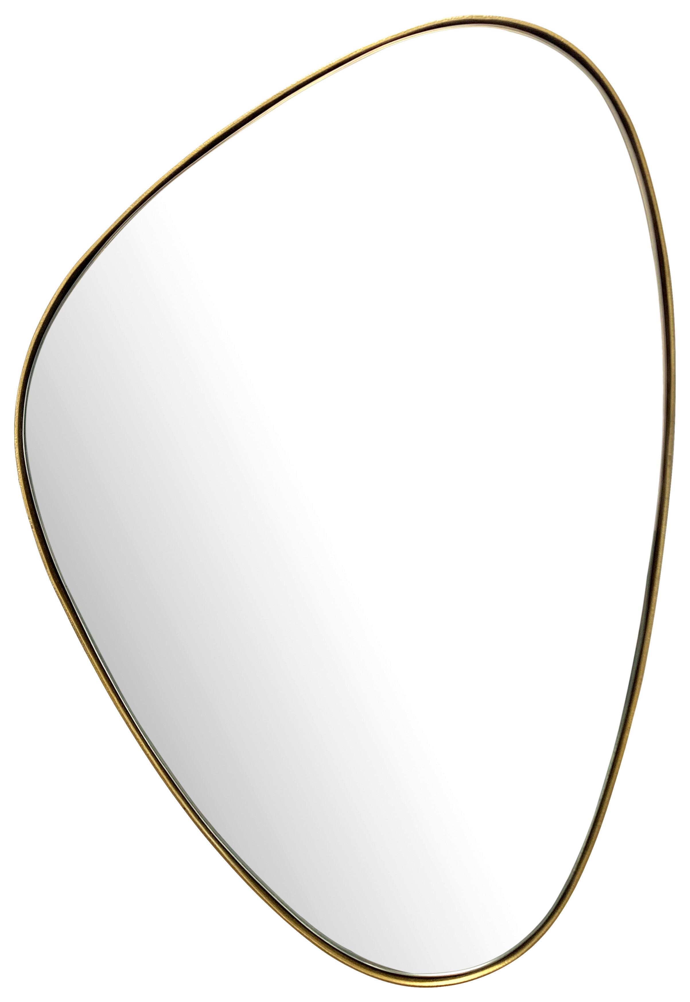 WANDSPIEGEL WL7.111 - Goldfarben, Design, Glas/Metall (46/70/2,5cm) - MID.YOU