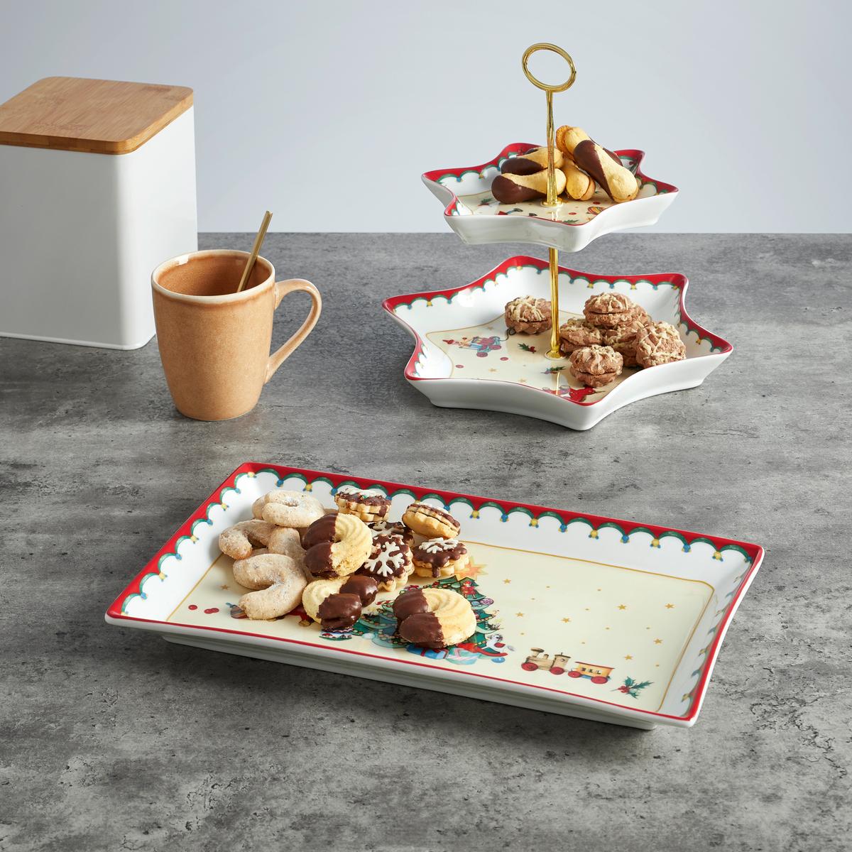 Servierplatte Xmas Weiß - Weiß, KONVENTIONELL, Keramik (35/2,7/20cm) - Mömax