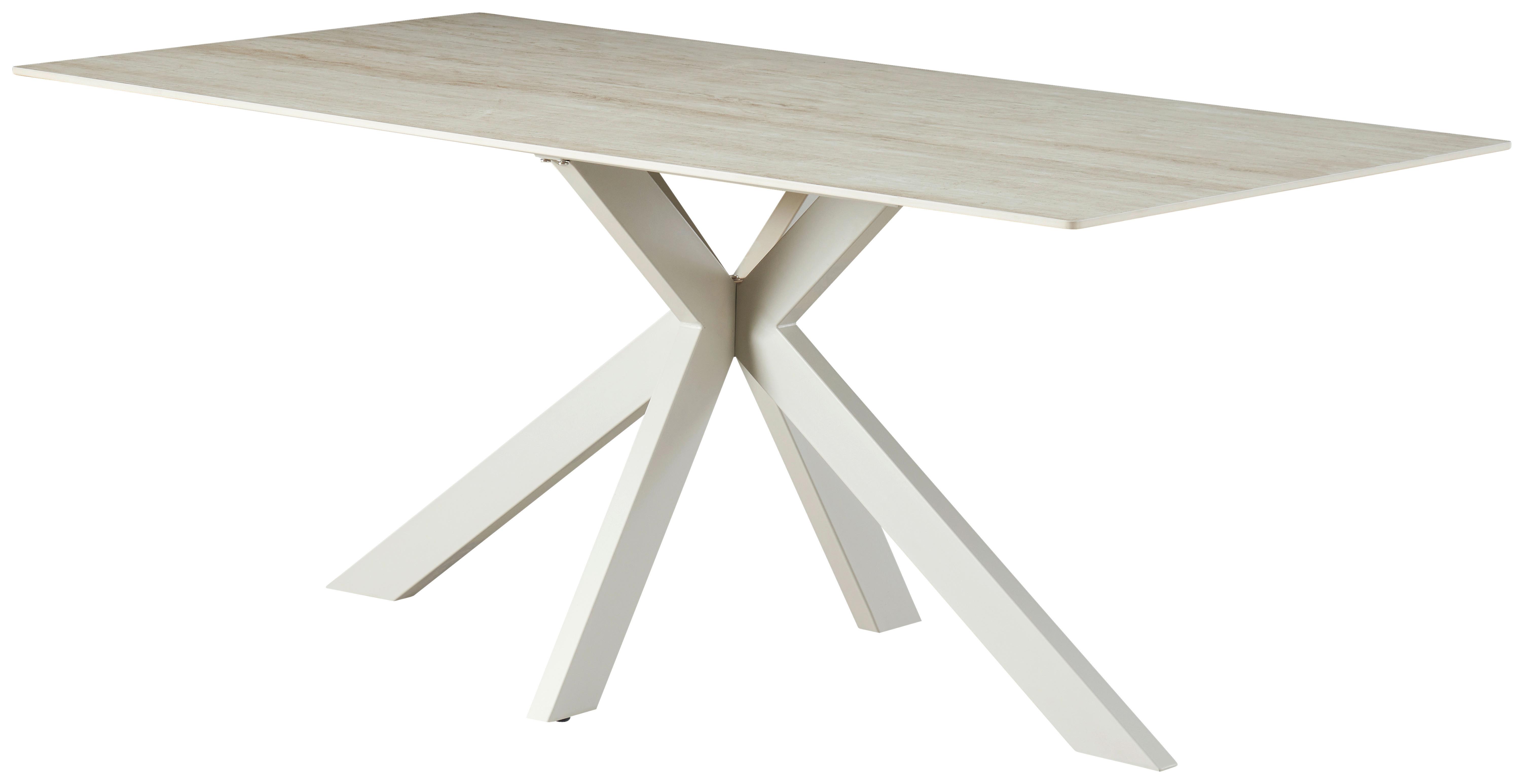 Jedilna Miza Logan, Bež, 180x90 - bež, Konvencionalno, kovina/keramika (180/76/90cm) - MID.YOU